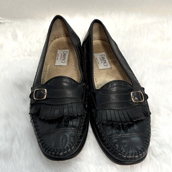 Davinci Imperal Men’s Fringe Leather Monk Strap Black Loafers Made In Italy Sz 9 main image 11